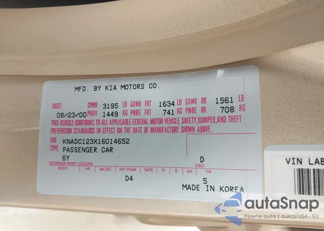 KNADC123X16014652: 44124001