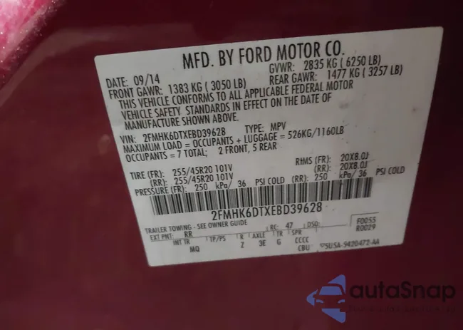 2FMHK6DTXEBD39628: 44124014