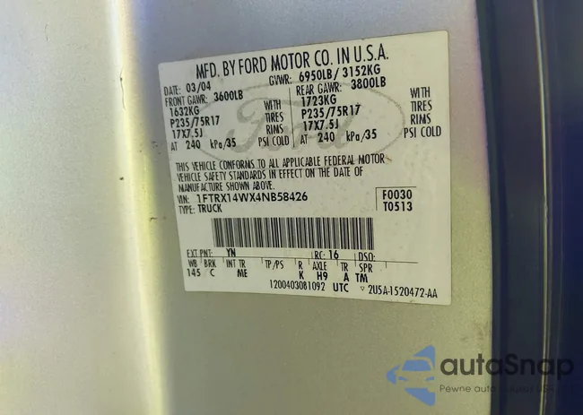 1FTRX14WX4NB58426: 44124032