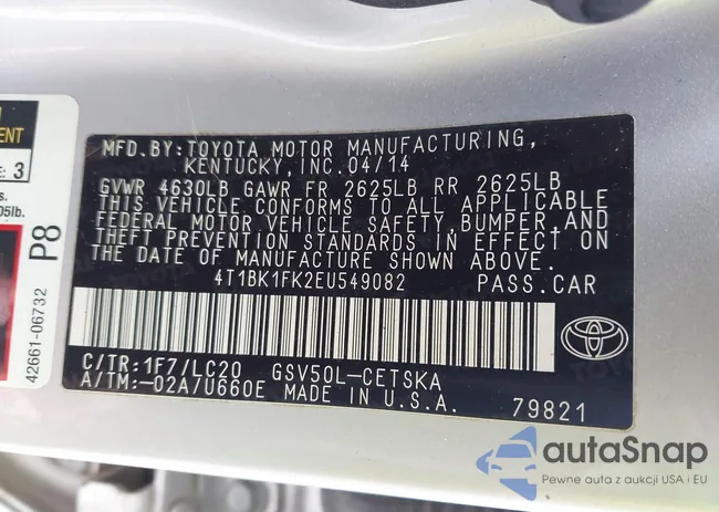 4T1BK1FK2EU549082: 44123092