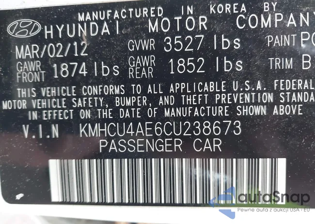 KMHCU4AE6CU238673: 44123098