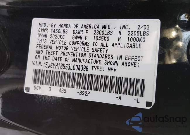 5J6YH18553L004396: 44123174