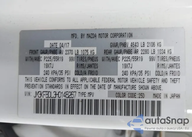 JM3KFBDL3H0145267: 44123185