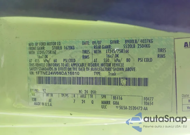 1FTNE24W68DA16810: 44123193