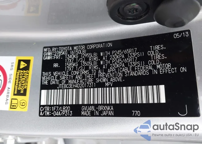 JTEBC3EH4D2017311: 44123314