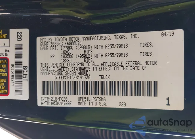 5TFEM5F13KX141730: 44123387