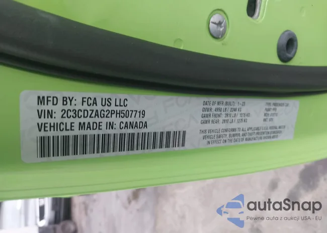 2C3CDZAG2PH507719: 44123388