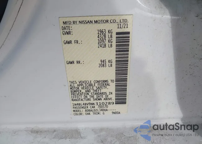 1N4BL4BV9NN310289: 44123395