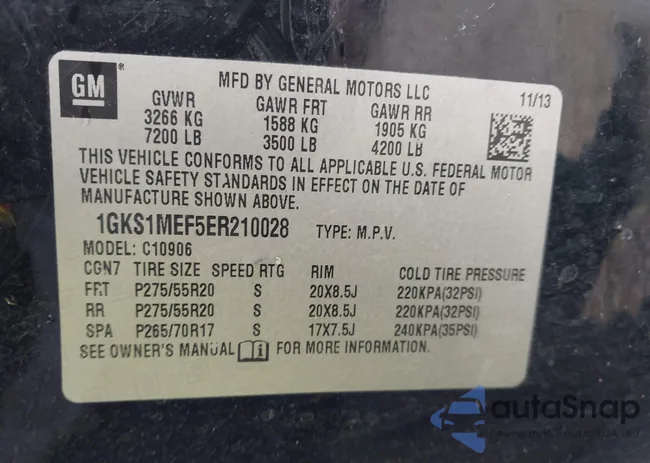 1GKS1MEF5ER210028: 44124499