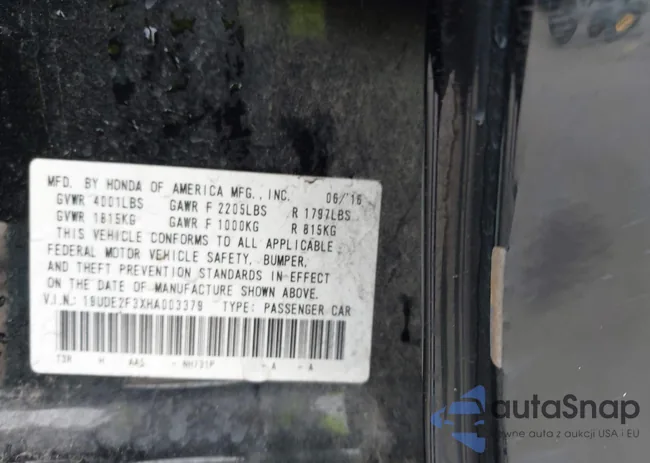 19UDE2F3XHA003379: 44124555