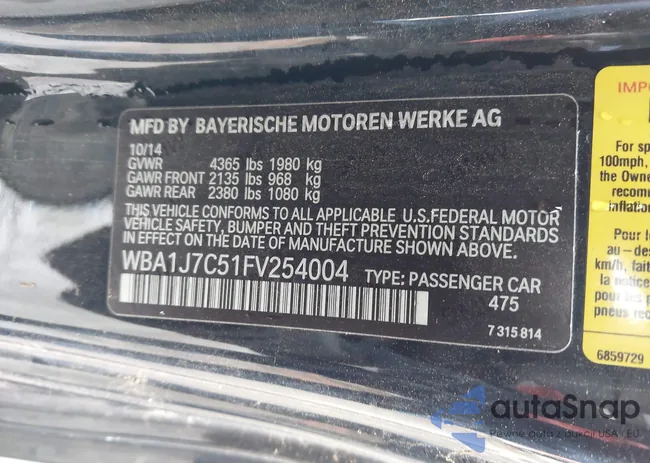 WBA1J7C51FV254004: 44124655