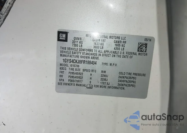 1GYS4CKJ8FR188494: 44124701