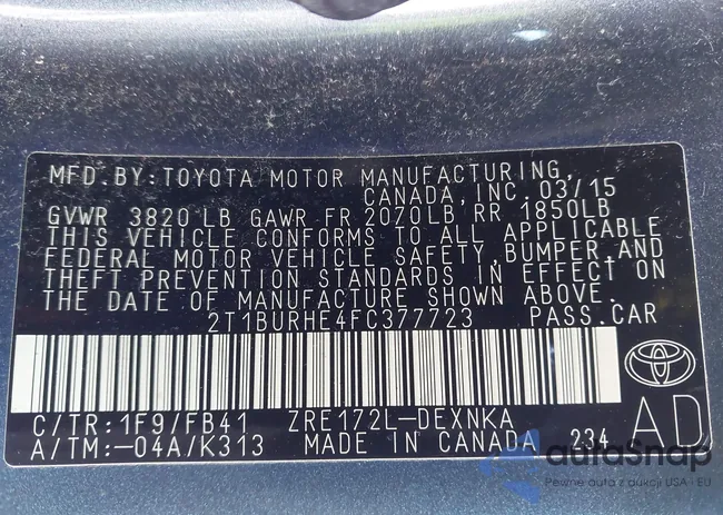 2T1BURHE4FC377723: 44124715