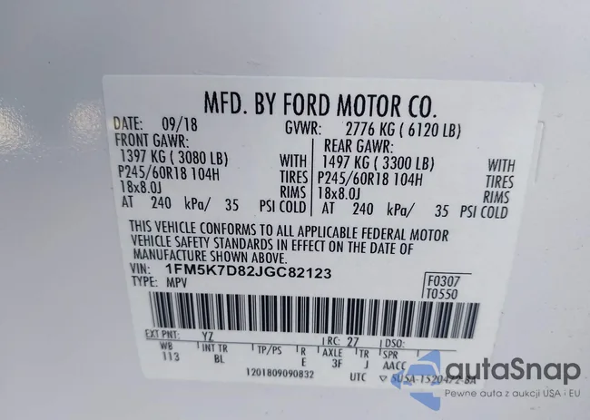 1FM5K7D82JGC82123: 44124766