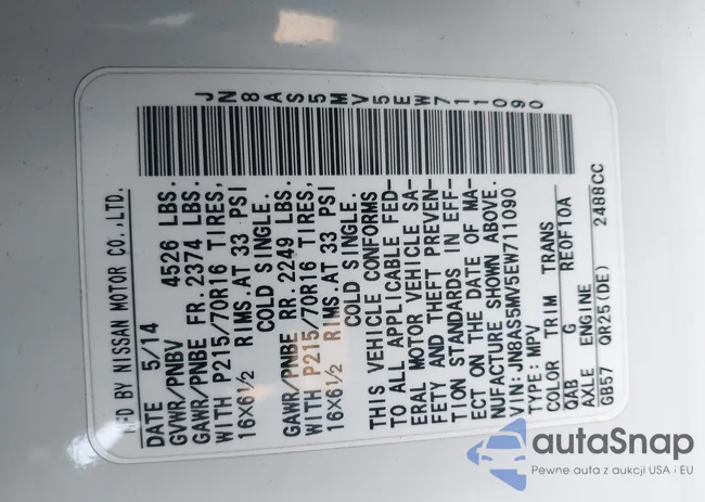 JN8AS5MV5EW711090: 44124828