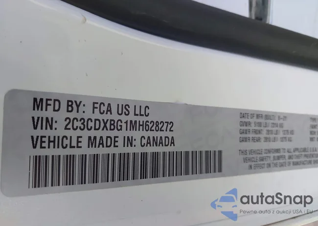 2C3CDXBG1MH628272: 44124829