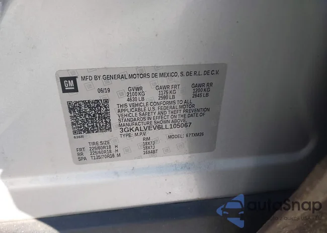 3GKALVEV6LL105067: 44124895