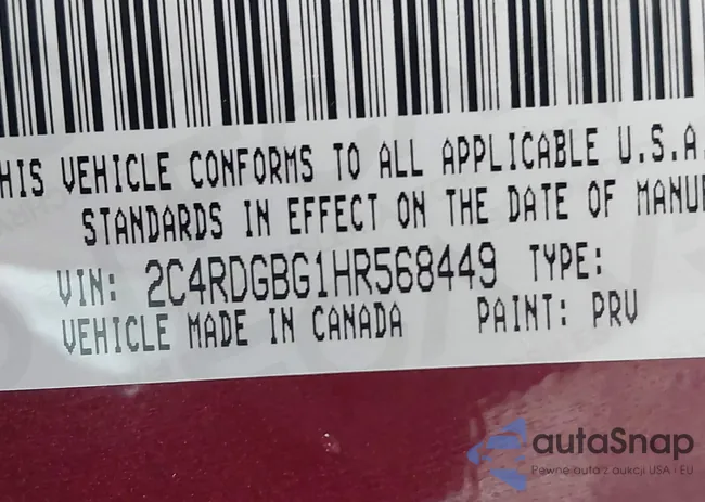 2C4RDGBG1HR568449: 44124900