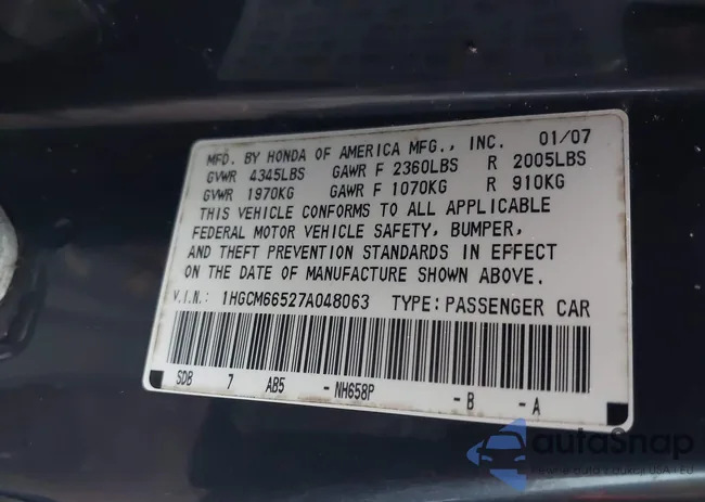 1HGCM66527A048063: 44124920