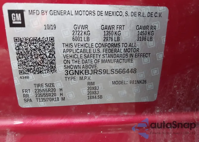 3GNKBJRS9LS566448: 44125025