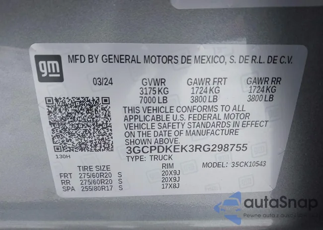 3GCPDKEK3RG298755: 44124110