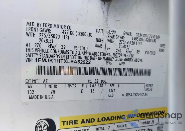 1FMJK1HTXLEA52922: 44124125