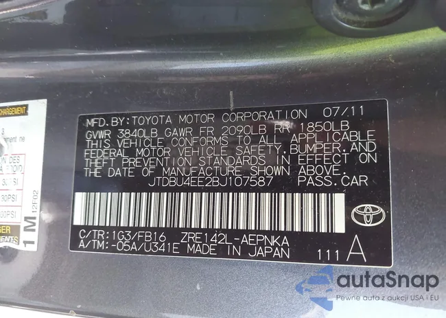 JTDBU4EE2BJ107587: 44124132