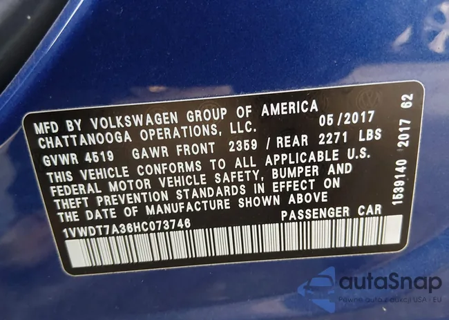 1VWDT7A36HC073746: 44124150