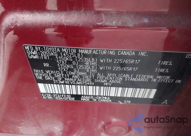 2T3WFREV0JW475484: 44124167