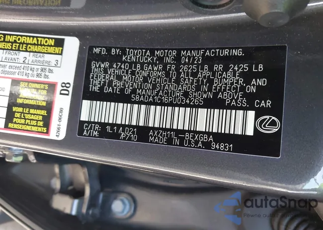 58ADA1C16PU034265: 44124257