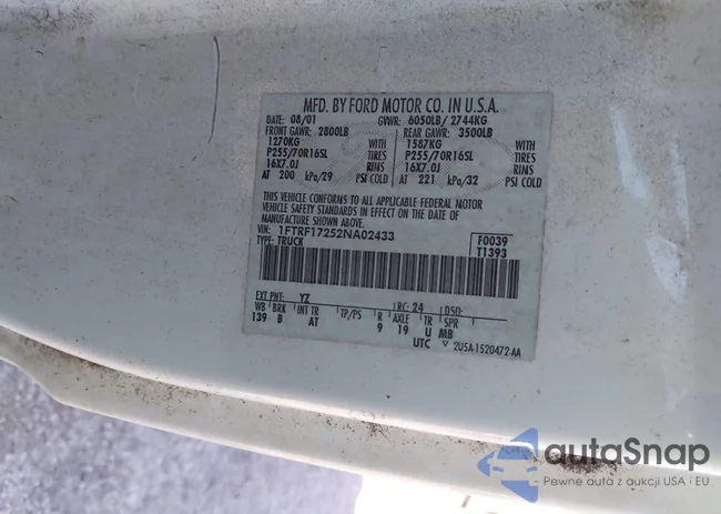 1FTRF17252NA02433: 44124446