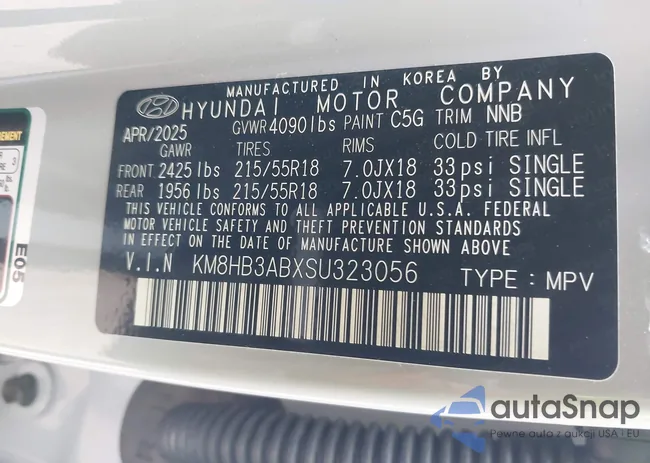 KM8HB3ABXSU323056: 44124473