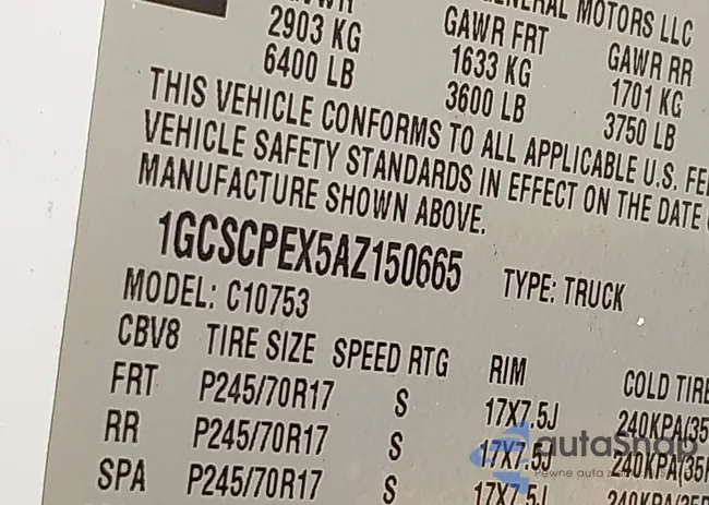 1GCSCPEX5AZ150665: 44124490