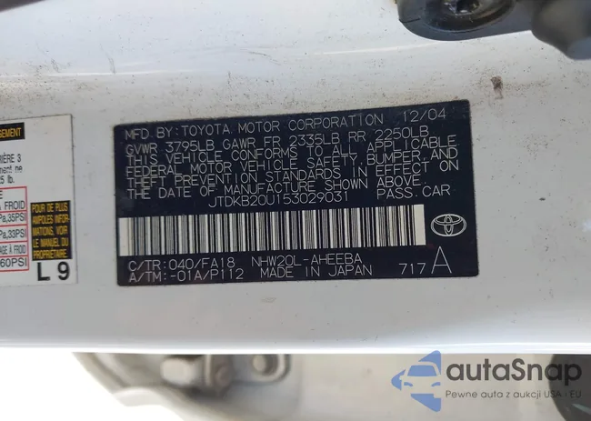 JTDKB20U153029031: 44125502