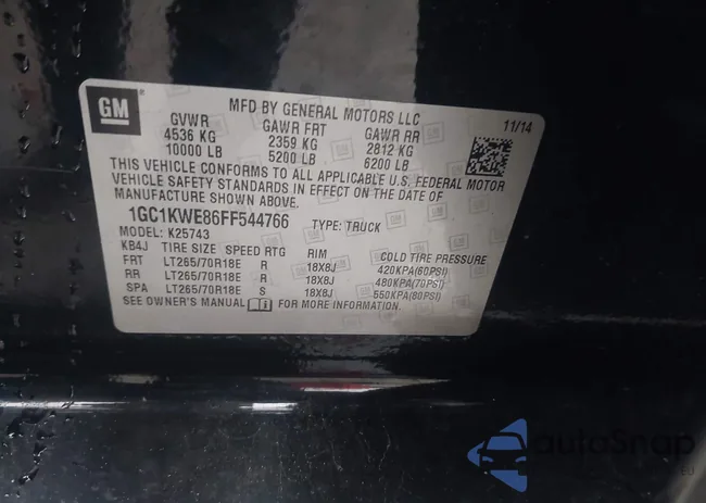 1GC1KWE86FF544766: 44125537