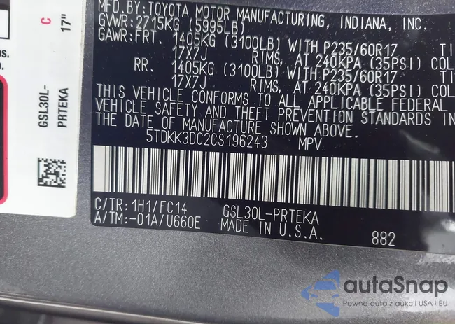 5TDKK3DC2CS196243: 44125726