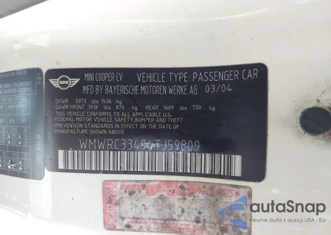 WMWRC33494TJ59809: 44125749