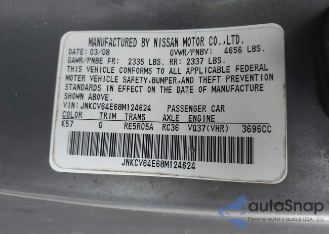 JNKCV64E68M124624: 44125853