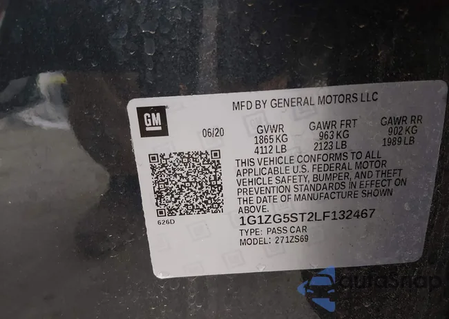 1G1ZG5ST2LF132467: 44125860