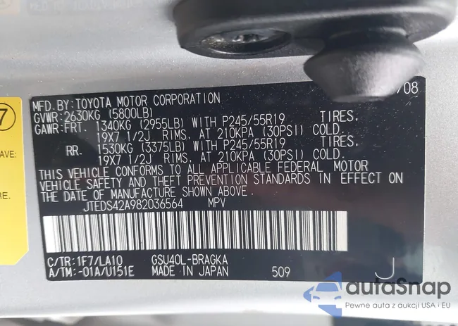 JTEDS42A982036564: 44125881