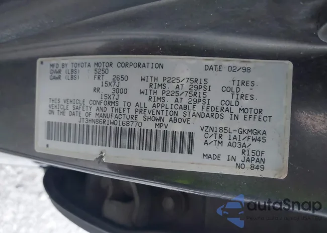 JT3HN86R1W0168770: 44125886