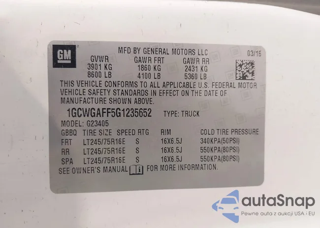 1GCWGAFF5G1235652: 44125983