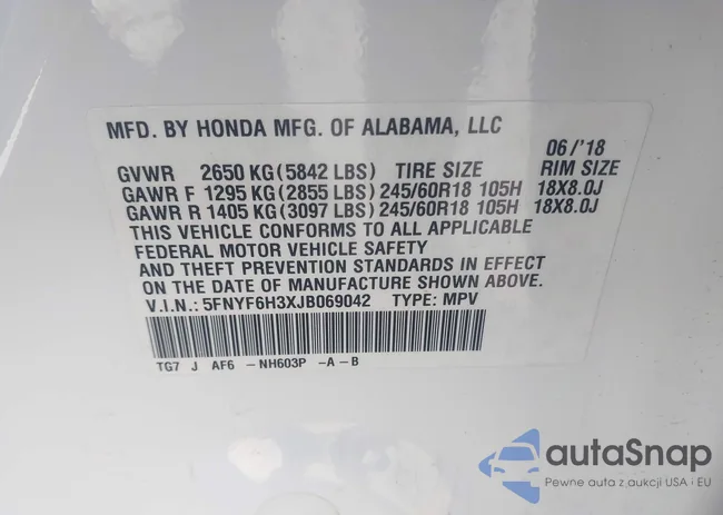 5FNYF6H3XJB069042: 44126016