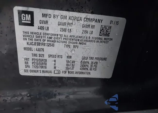 KL4CJESB1FB132648: 44126057