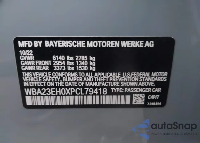 WBA23EH0XPCL79418: 44125098