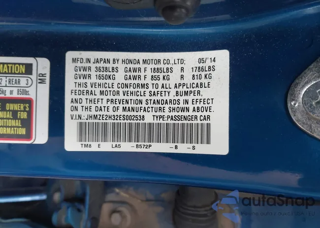 JHMZE2H32ES002538: 44125228