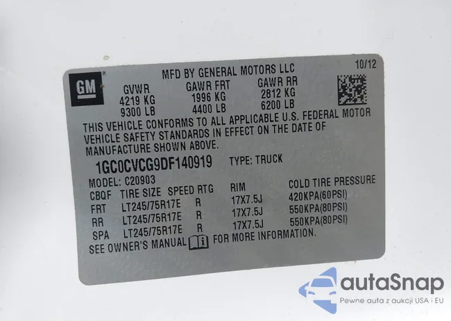 1GC0CVCG9DF140919: 44125231