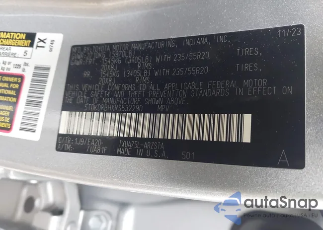 5TDKDRBHXRS532290: 44125277