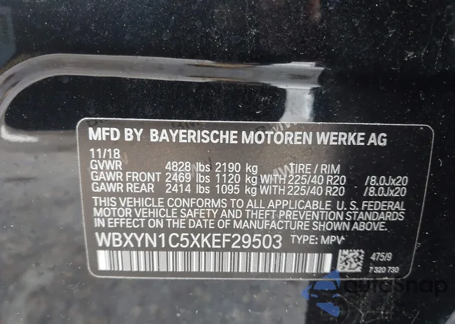 WBXYN1C5XKEF29503: 44125310