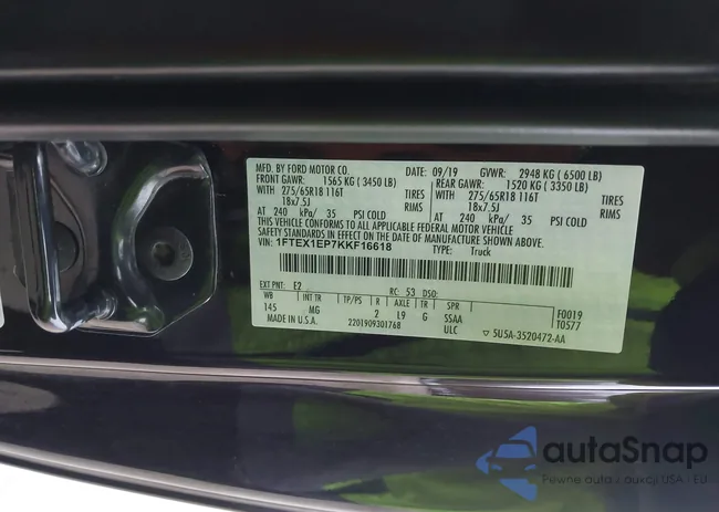 1FTEX1EP7KKF16618: 44125395